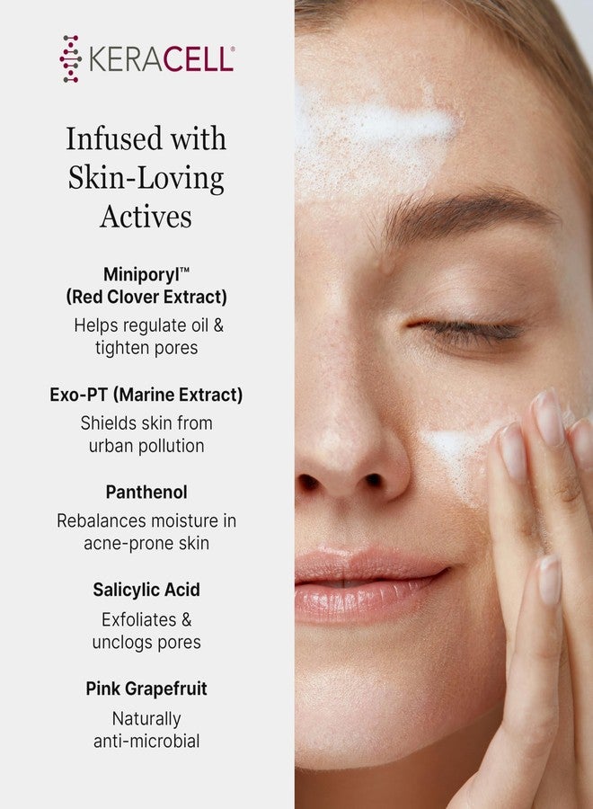 Keracell Pore Clearing Cleanser - Pore Cleanser & Minimizer with Salicylic Acid & Panthenol - Acne Cleanser Face Wash with MHCsc Technology - Moisturizes, Decreases Oil & Removes Impurities - 4 oz - Image 4